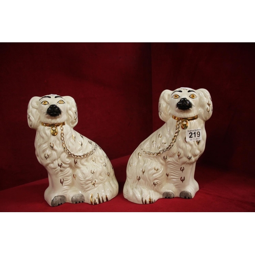 219 - PAIR OF BESWICK MANTLE DOGS