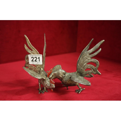 221 - PAIR OF BIRD ORNAMENTS