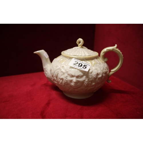 295 - 3RD PERIOD BELLEEK TEA POT