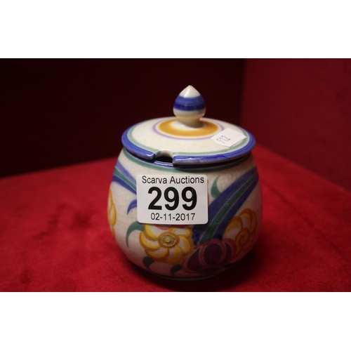 299 - VINTAGE POOLE POTTERY PRESERVE POT