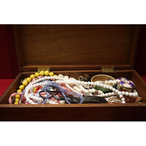 330 - BOX OF COSTUME JEWELLERY