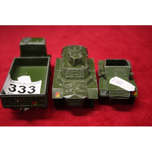 333 - 3 MODEL MILITARY VEHICLES