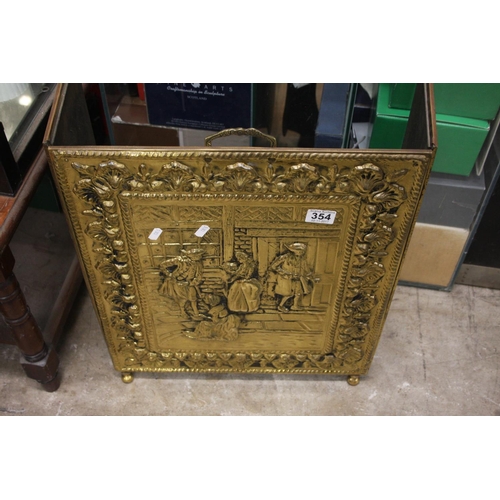 354 - BRASS FIRESCREEN