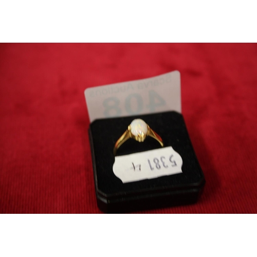 408 - 18CT GOLD & OPAL RING