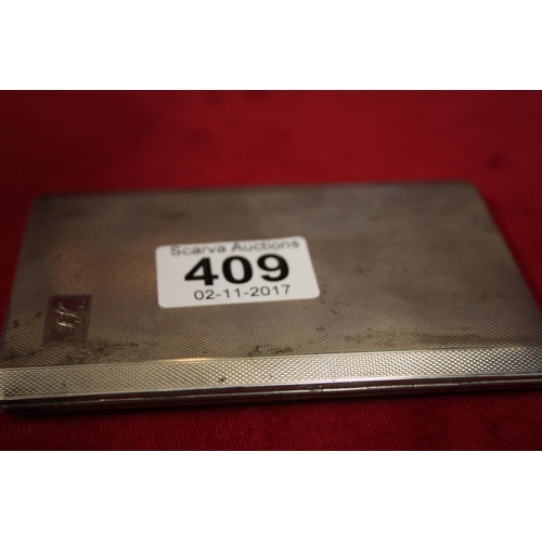 409 - SILVER CIGARETTE CASE