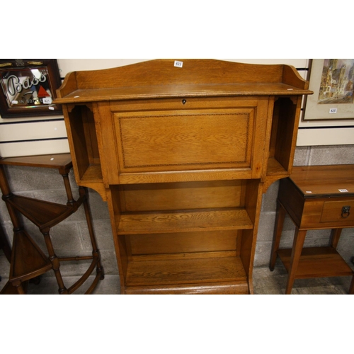 423 - ART DECO OAK WRITING BUREAU