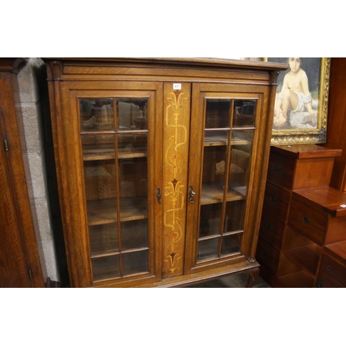 437 - INLAID DISPLAY CABINET