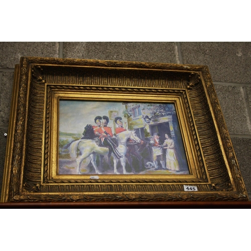 445 - HEAVY GILT FRAMED PRINT