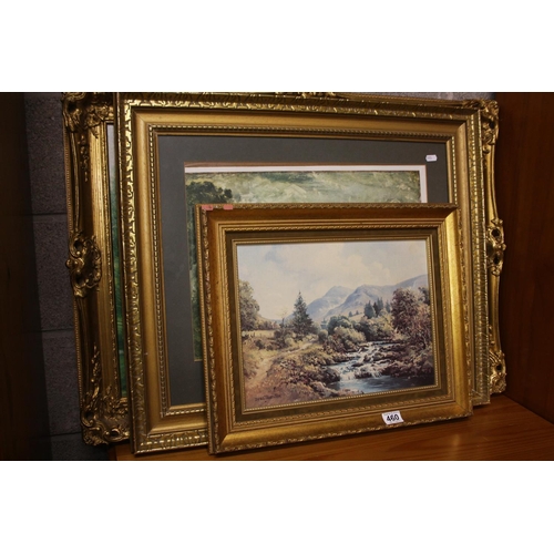 460 - GILT FRAMED PRINTS X 3