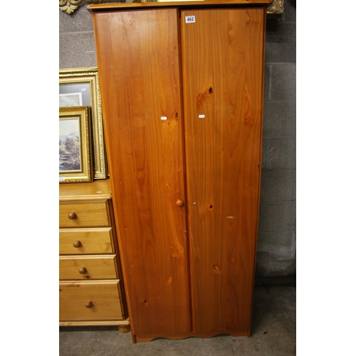 462 - PINE DOUBLE WARDROBE