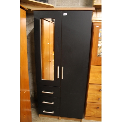 464 - BLACK WARDROBE UNIT