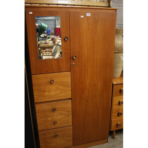 465 - TEAK WARDROBE UNIT