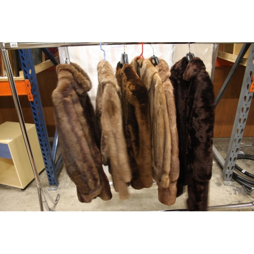 486 - LOT OF 6 FUR COATS