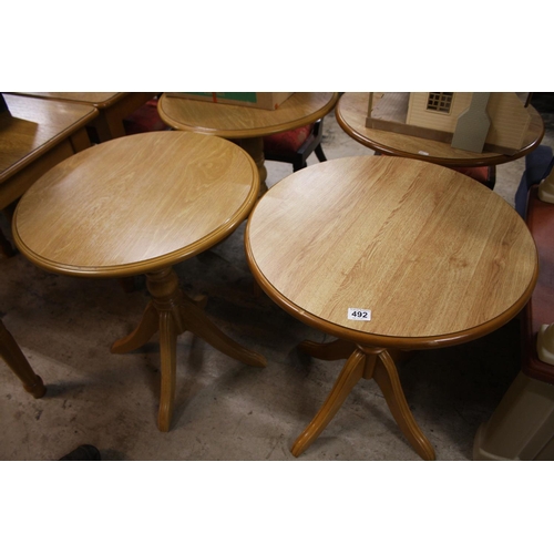 492 - LOT OF 4 CIRCULAR TABLES