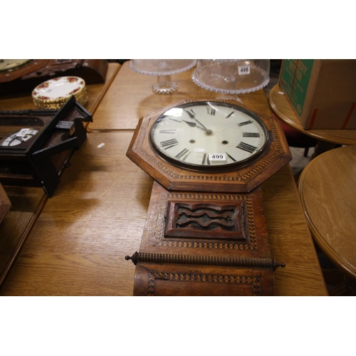 499 - AMERICAN DROP DIAL INLAID CLOCK