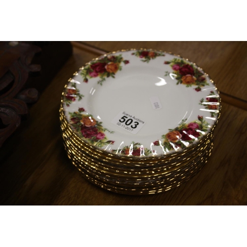 503 - 12 OLD COUNTRY ROSE SALAD PLATES