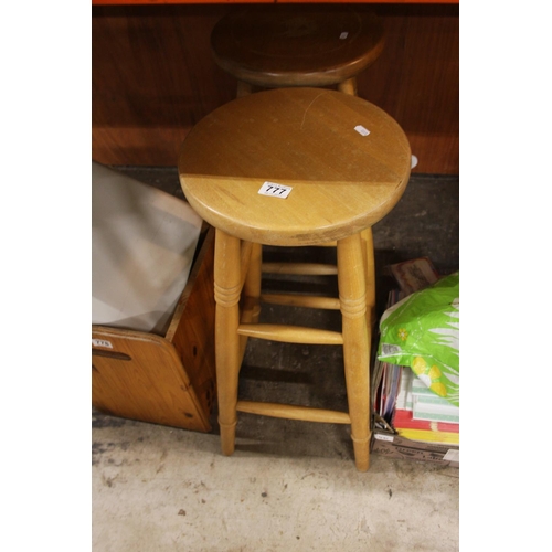 777 - 2 PINE STOOLS