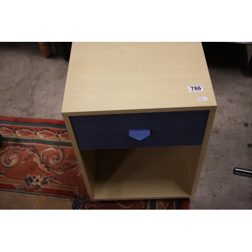 786 - PINE EFFECT BEDSIDE LOCKER