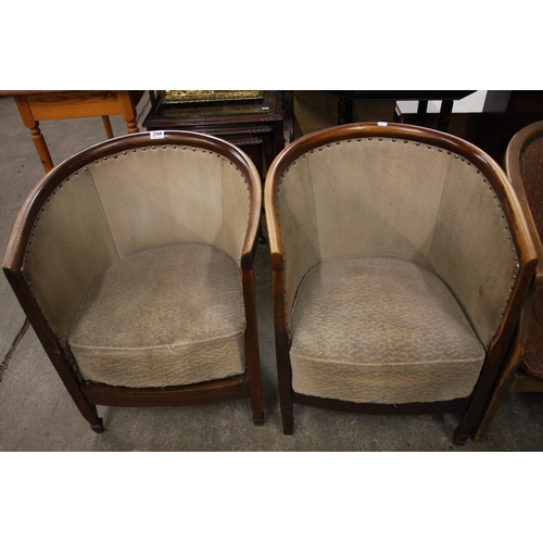 298 - PAIR OF SPADE FOOT TUB CHAIRS