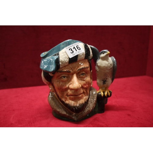 316 - ROYAL DOULTON CHARACTER JUG THE FALCONER