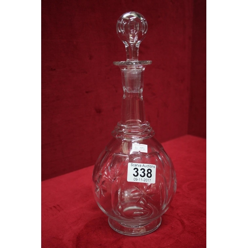 338 - CUT CRYSTAL DECANTER