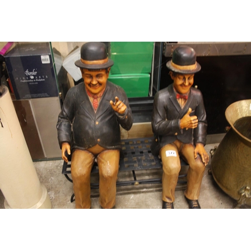 377 - LAUREL & HARDY ON BENCH FIGURE