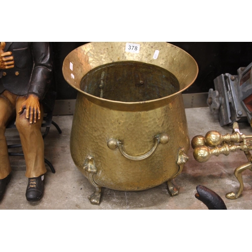 378 - BRASS COAL SCUTTLE