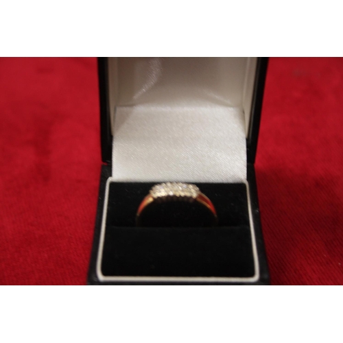 406 - 9CT GOLD RING WITH DIAMONDS