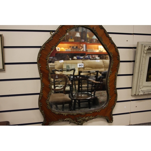 443 - ANTIQUE SHIELD SHAPED MIRROR