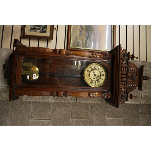 451 - DOUBLE WEIGHT VIENNA WALL CLOCK