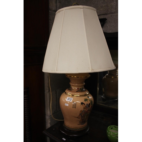 473 - ORIENTAL TABLE LAMP