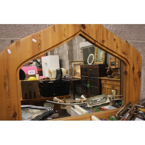 478 - PINE FRAMED MIRROR