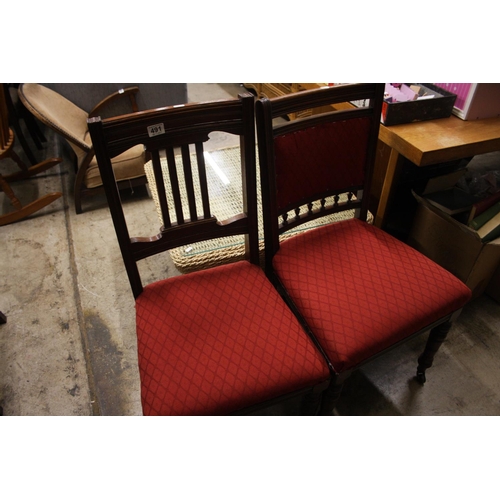 491 - 2 OCCASIONAL CHAIRS