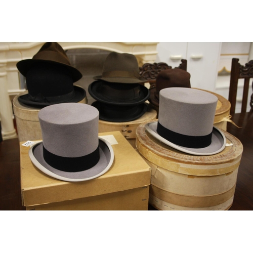 502 - SELECTION OF HATS & HAT BOXES