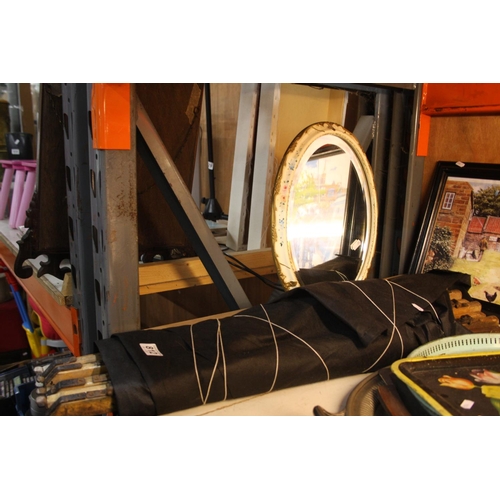 812 - STRETCHER & PAINTED DRESSING TABLE MIRROR