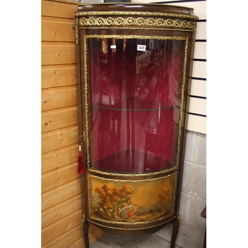 429 - GILT EDGED DISPLAY CABINET