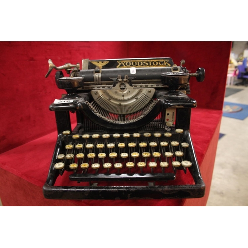 210 - VINTAGE WOODSTOCK TYPEWRITER