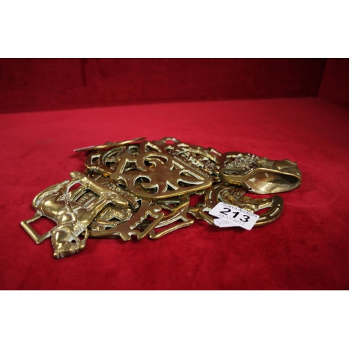 213 - SELECTION OF HORSE BRASSES