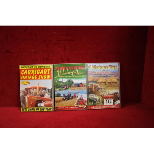 214 - 3 VINTAGE VEHICLE DVDS