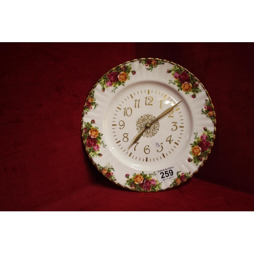 259 - OLD COUNTRY ROSE CLOCK