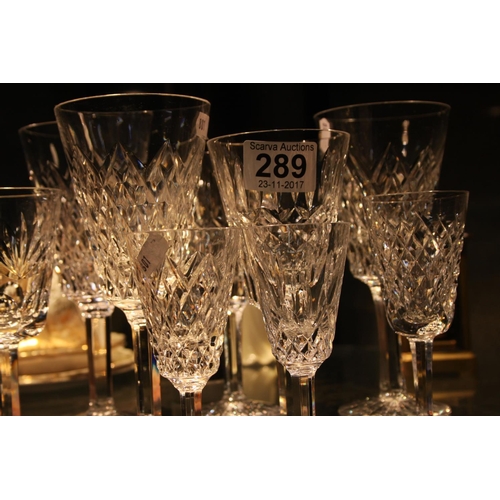 289 - SELECTION OF TYRONE & WATERFORD WINE GLASSES