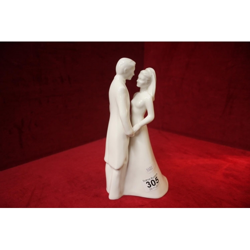 305 - ROYAL DOULTON WITH THIS RING GROUP FIGURE