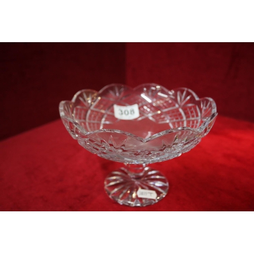 308 - TYRONE CRYSTAL FOOTED BOWL