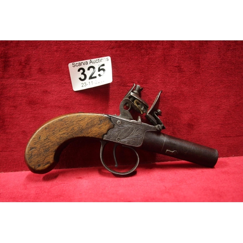 325 - LONDON FLINT LOCK POCKET PISTOL