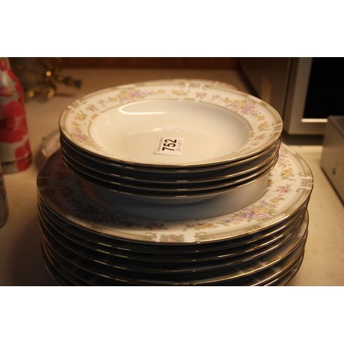 752 - SELECTION OF NORITARCH DINNERWARE