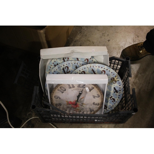 764 - BOX OF CLOCKS