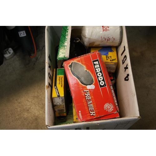 210 - BOX OF CAR PARTS