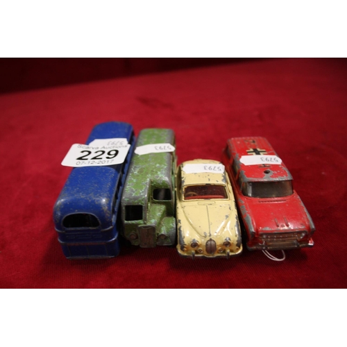 229 - MODEL VEHICLES X 4