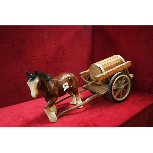 240 - SHIRE HORSE & CART