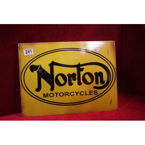 241 - NORTON MOTORBIKE SIGN